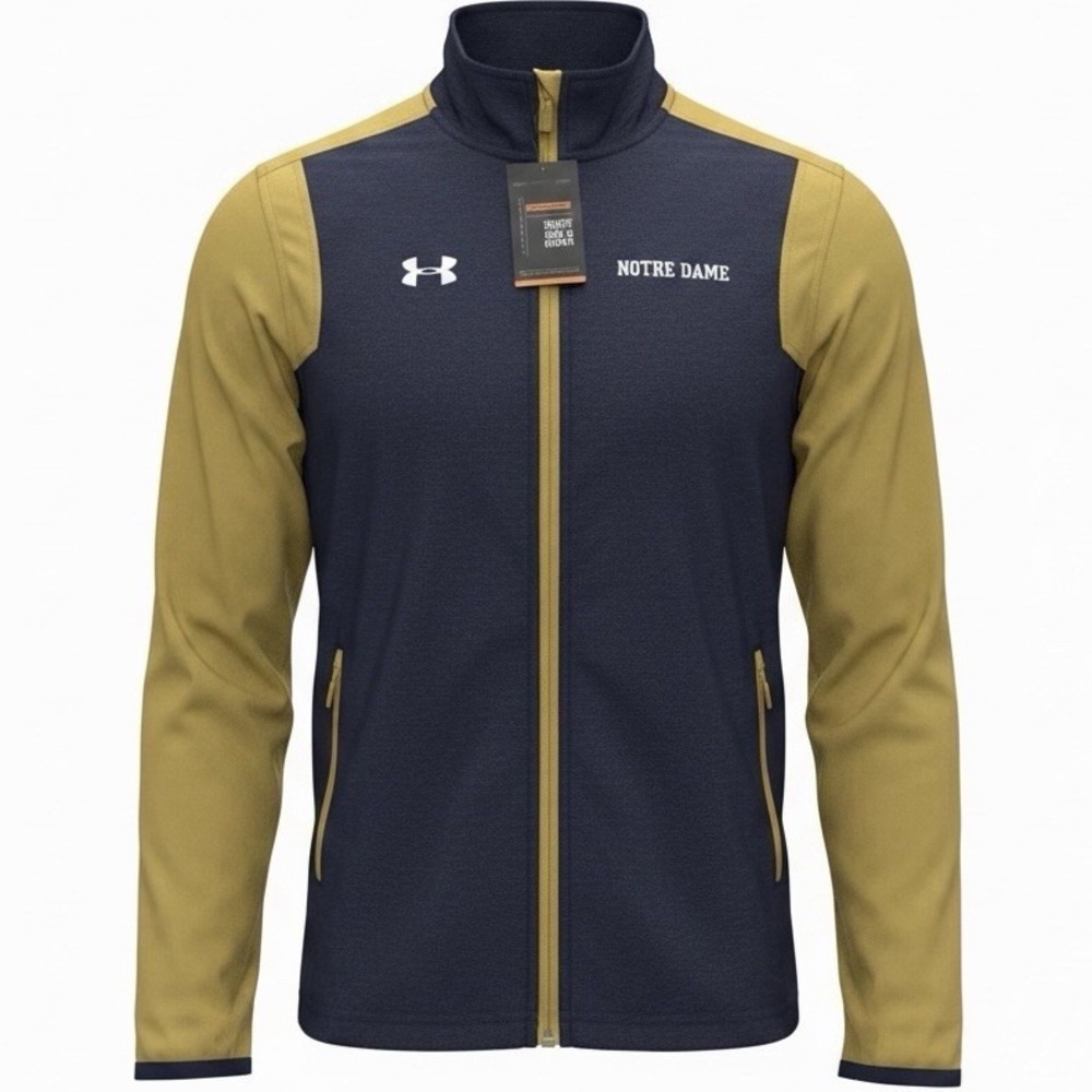 NWT Under Armour Notre Dame Aer Lingus Full Zip Jacket Men's Size M